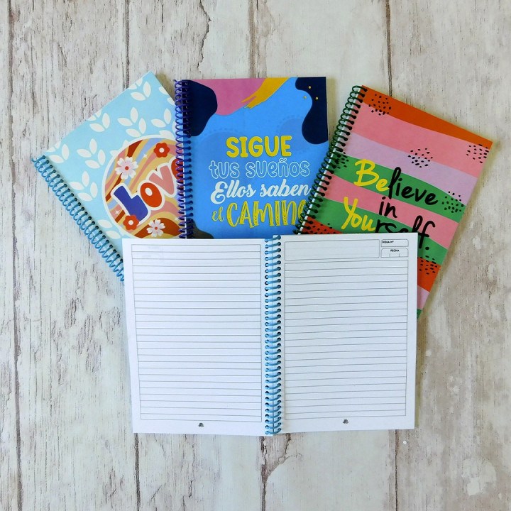 CUADERNO Tamaño A5 Anillados Conv.