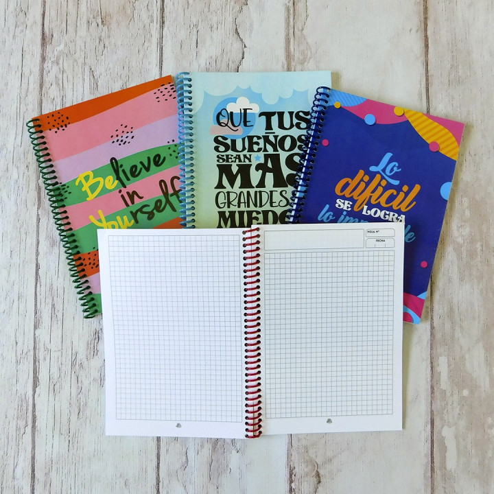 CUADERNO Tamaño A5 Anillados Conv.