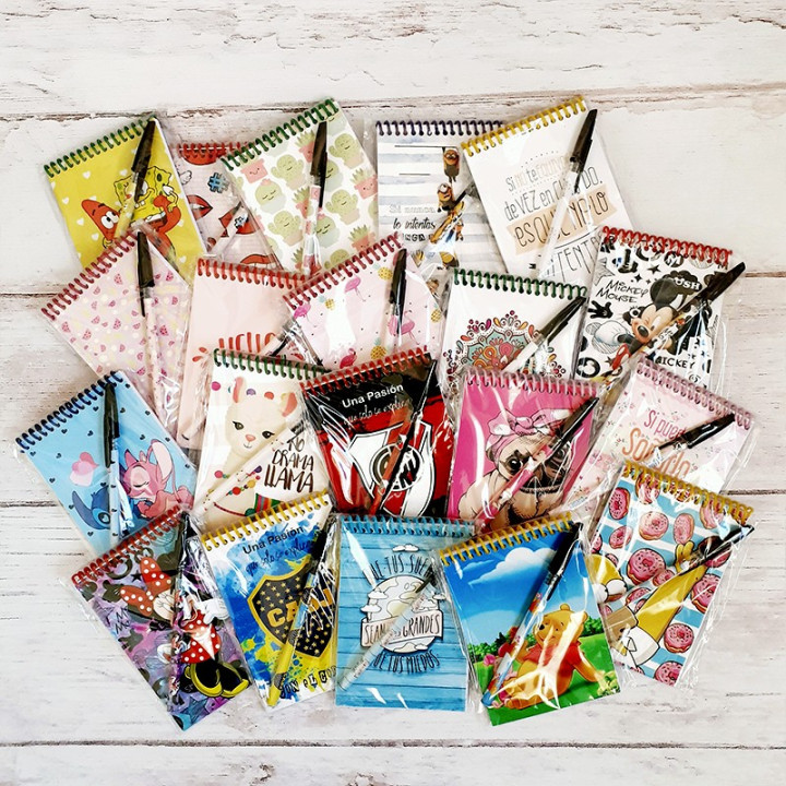 ANOTADOR 10x14 DISEÑOS INFANTILES CON LAPICERA Conv.
