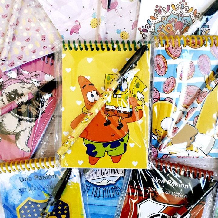 ANOTADOR 10x14 DISEÑOS INFANTILES CON LAPICERA Conv.
