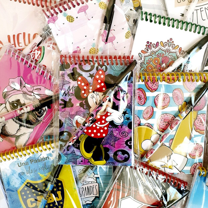 ANOTADOR 10x14 DISEÑOS INFANTILES CON LAPICERA Conv.