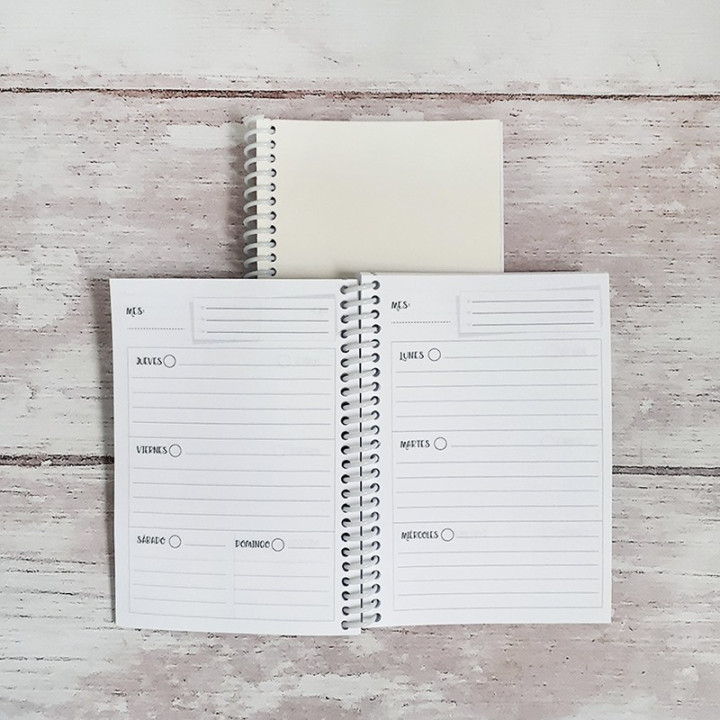 AGENDA  PERPETUA TAMAÑO A6 B&N Sublimable