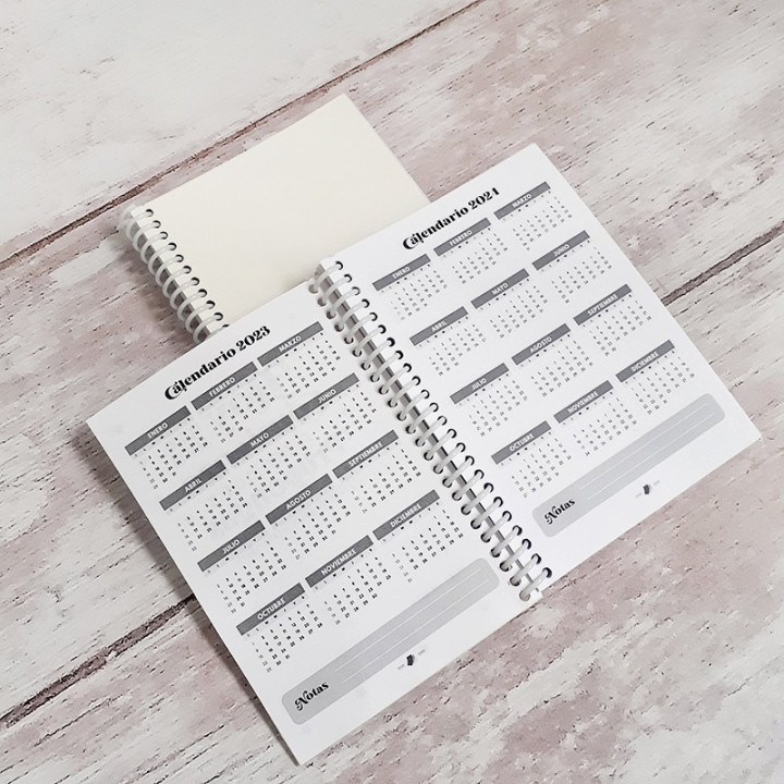 AGENDA  PERPETUA TAMAÑO A6 B&N Sublimable