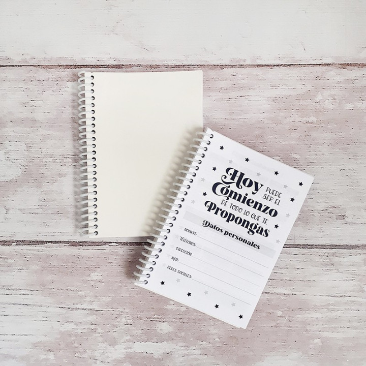 AGENDA PERPETUA TAMAÑO A5 B&N Sublimable