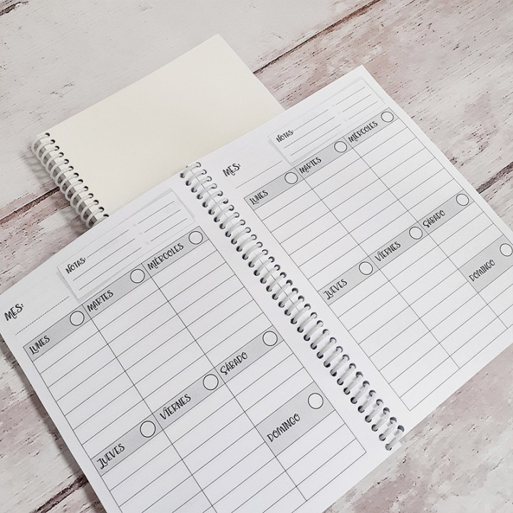 AGENDA PERPETUA TAMAÑO A5 B&N Sublimable