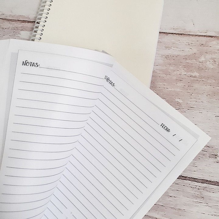 AGENDA PERPETUA TAMAÑO A5 B&N Sublimable