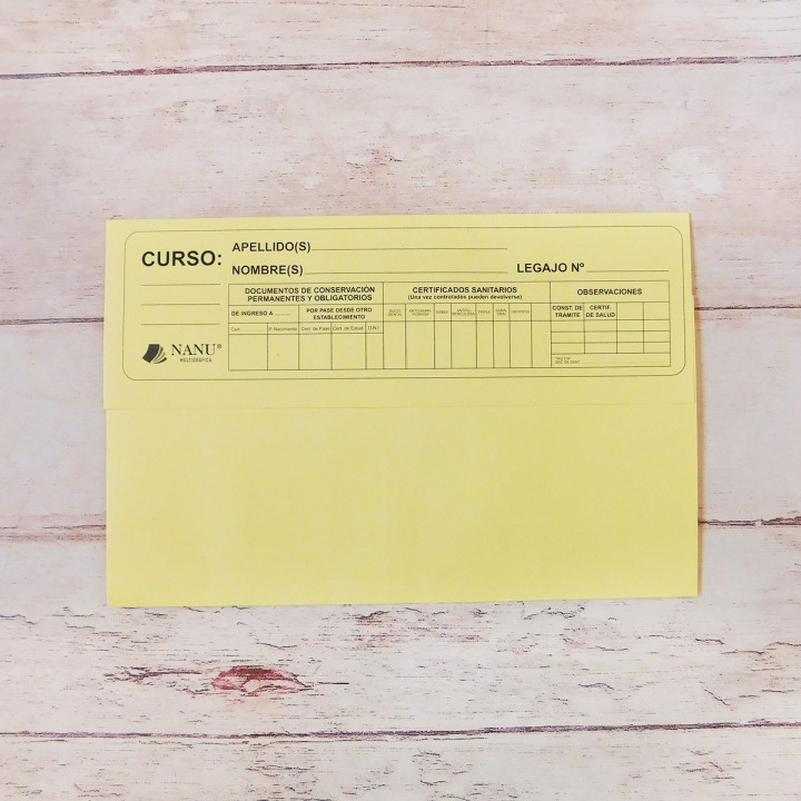 CARPETA DE LEGAJO