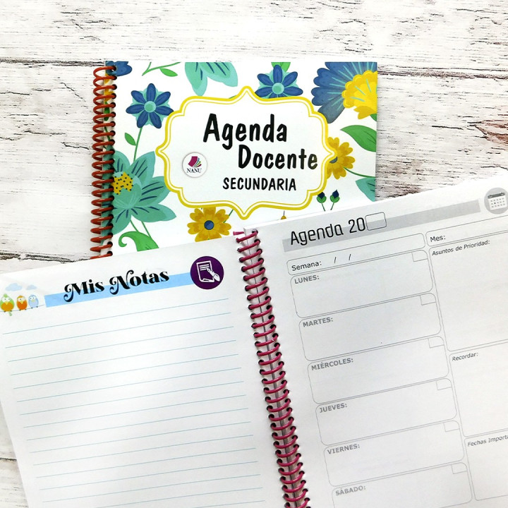 AGENDA DOCENTE  MEDIA OFICIO 17x21