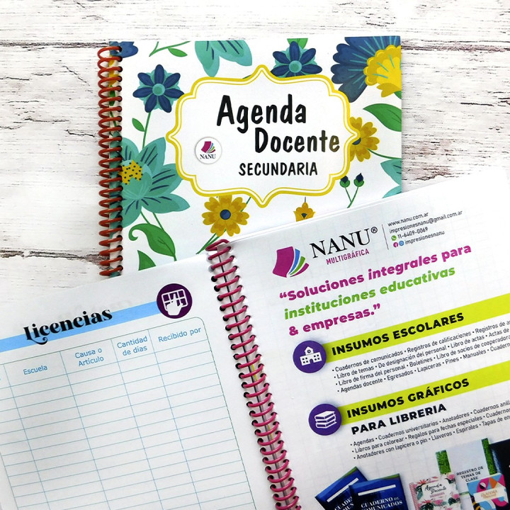AGENDA DOCENTE  MEDIA OFICIO 17x21