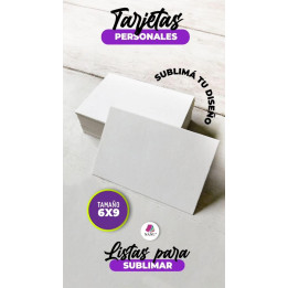 TARJETAS PERSONALES Sublimable
