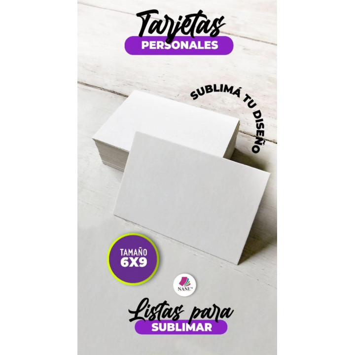 TARJETAS PERSONALES Sublimable