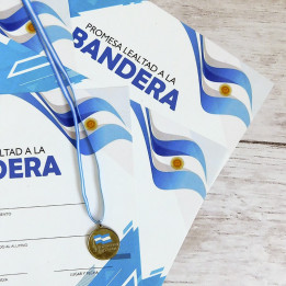DIPLOMA-MEDALLA Y CINTA Promesa a la Bandera