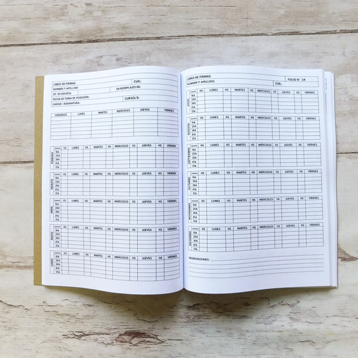 LIBRO DE FIRMA POR HORA