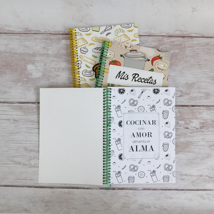 CUADERNO PARA RECETAS Int. B&N Conv.