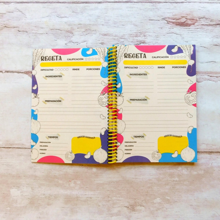 CUADERNO PARA RECETAS Int. Full Color Conv