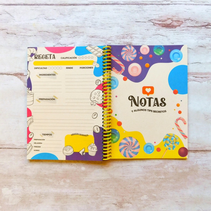 CUADERNO PARA RECETAS Int. Full Color Conv
