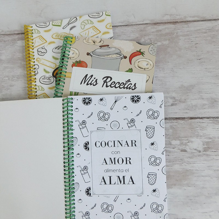 CUADERNO PARA RECETAS Int. B&N Conv.