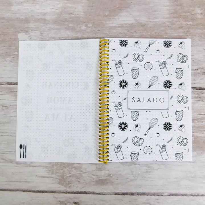 CUADERNO PARA RECETAS Int. B&N Conv.
