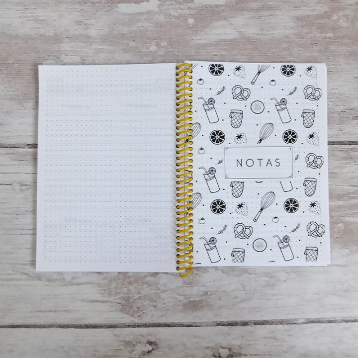CUADERNO PARA RECETAS Int. B&N Conv.