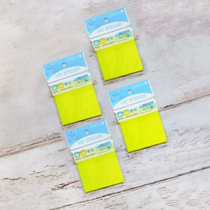 BLOCK DE NOTAS ADHESIVADO FLUOR TRANSPARENTE