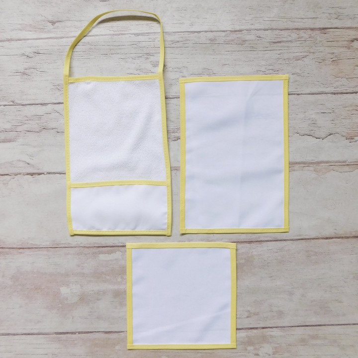 SET JARDIN Sublimable  (TOALLA CON BOLSILLO, SERVILLETA, MANTEL)