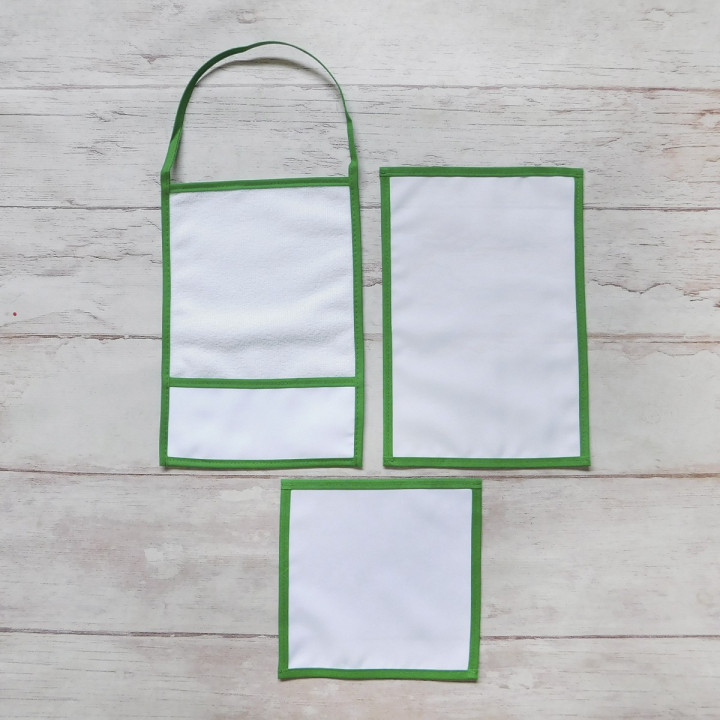 SET JARDIN Sublimable  (TOALLA CON BOLSILLO, SERVILLETA, MANTEL)