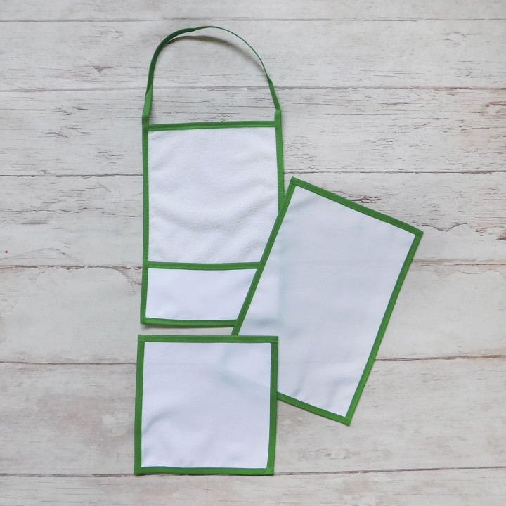 SET JARDIN Sublimable  (TOALLA CON BOLSILLO, SERVILLETA, MANTEL)