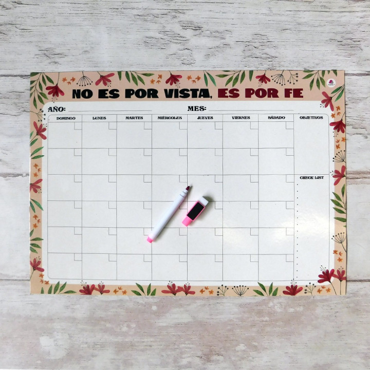 PLANNER MENSUAL IMANTADO A3 Religioso