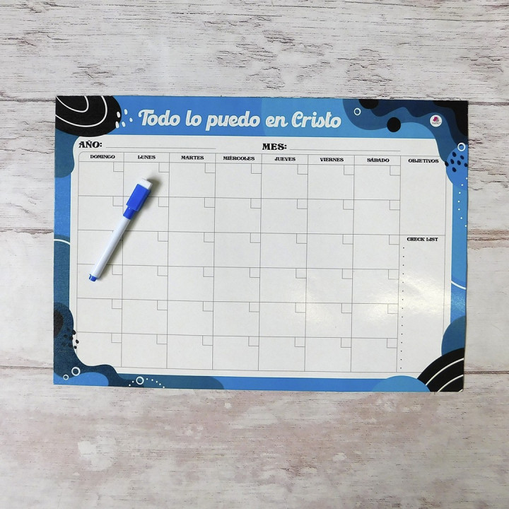 PLANNER MENSUAL IMANTADO A3 Religioso
