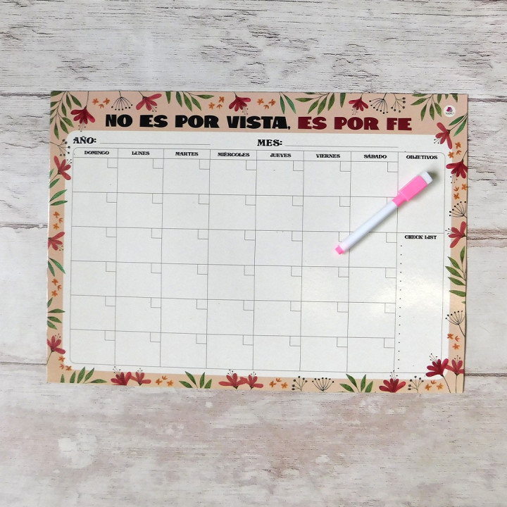PLANNER MENSUAL IMANTADO A3 Religioso