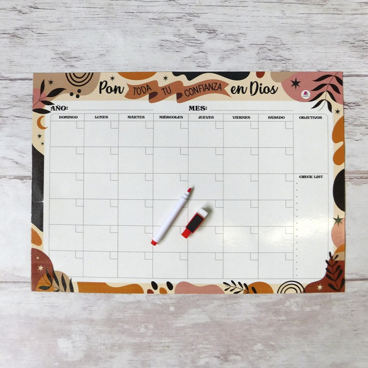 PLANNER MENSUAL IMANTADO A3 Religioso