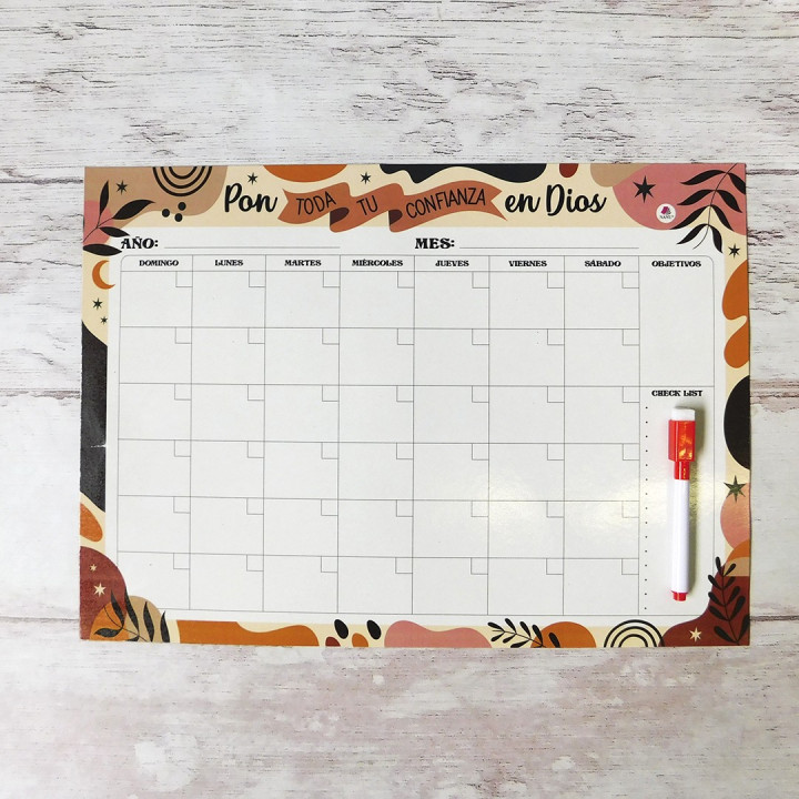 PLANNER MENSUAL IMANTADO A3 Religioso