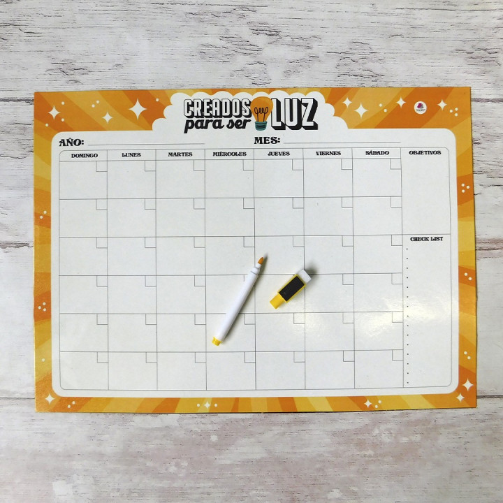PLANNER MENSUAL IMANTADO A3 Religioso