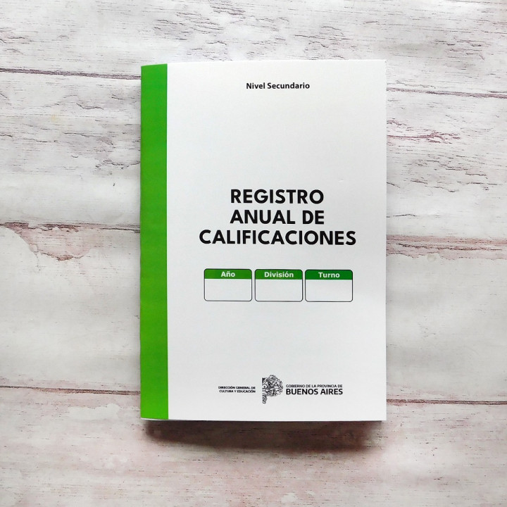 REGISTRO ANUAL DE CALIFICACIONES Prov Bs As