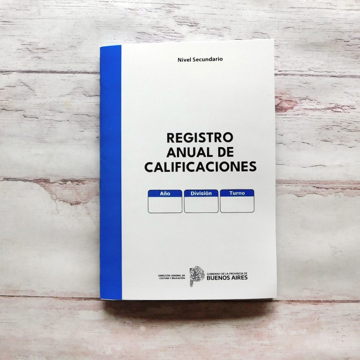 REGISTRO ANUAL DE CALIFICACIONES Prov Bs As