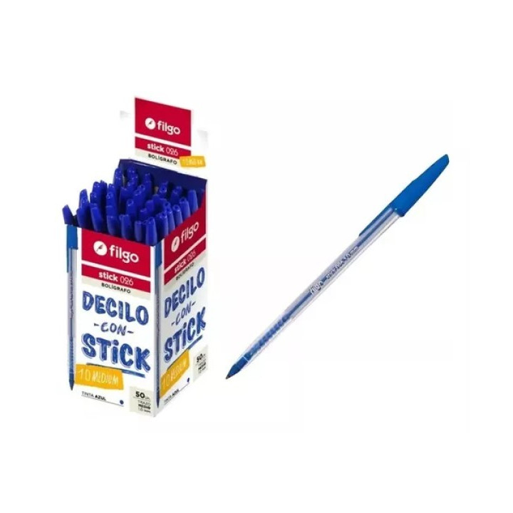 Lapiceras Stick 026 Smile Cajax50 FILGO