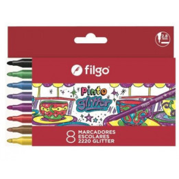 Marcadores 2220 Glitter x 8 FILGO