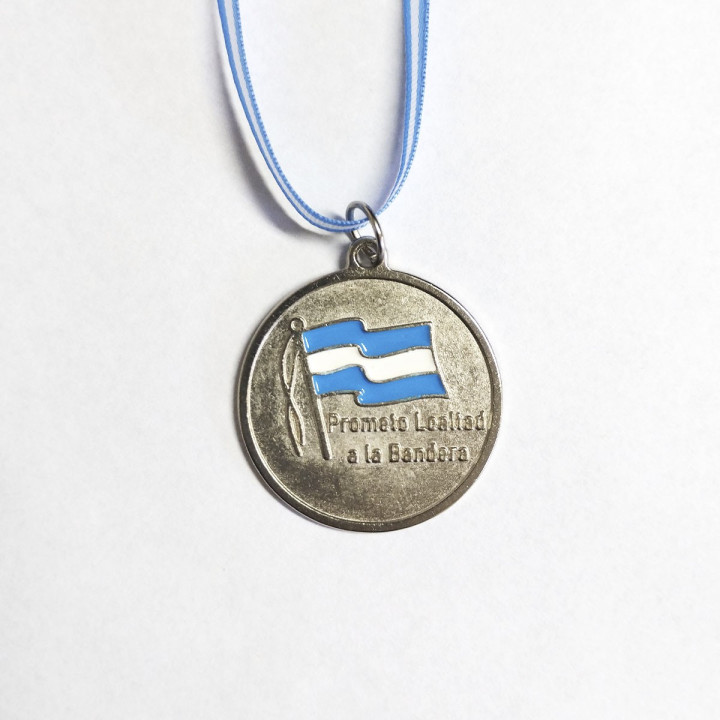 MEDALLA PROMESA A LA BANDERA CON CINTA