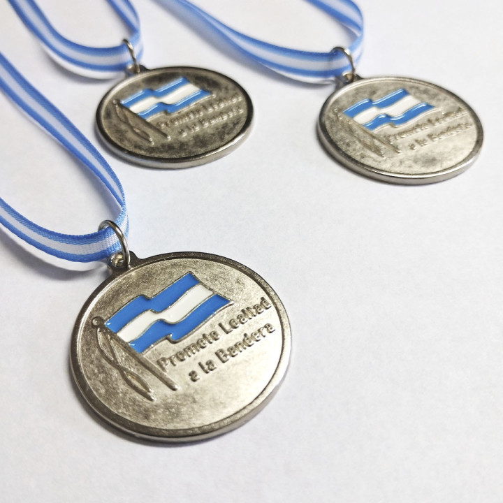 MEDALLA PROMESA A LA BANDERA CON CINTA