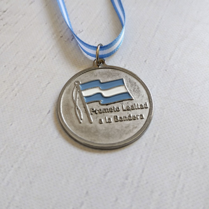 MEDALLA PROMESA A LA BANDERA CON CINTA