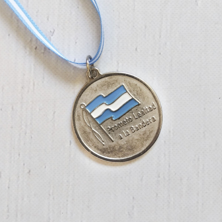 MEDALLA PROMESA A LA BANDERA CON CINTA