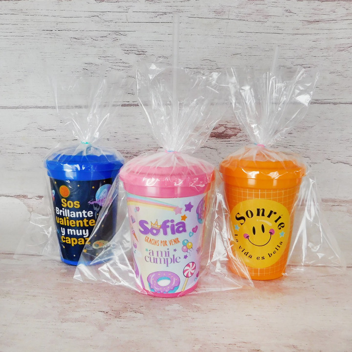 Vasos de colores PERSONALIZADO (10 días háb.)