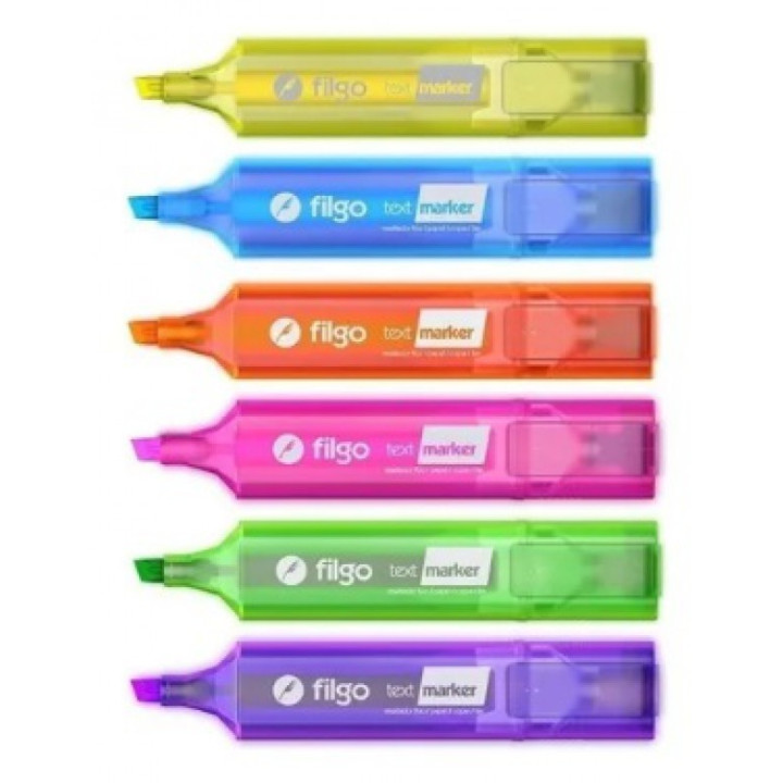 Resaltador Text Marker Colores Fluo por Unidad FILGO