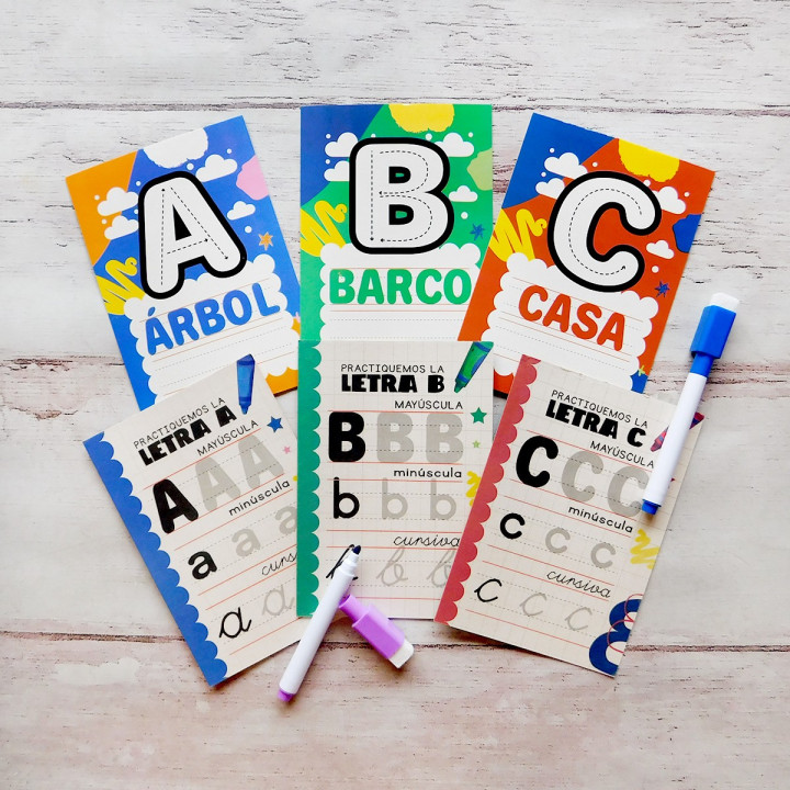 TARJETA CARTAS DIDACTICAS ABC CON FIBRON