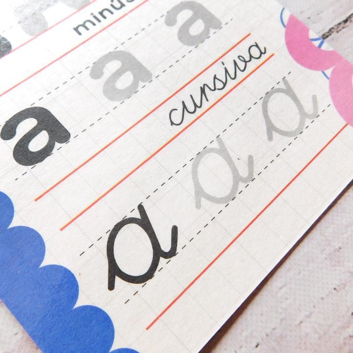 TARJETA CARTAS DIDACTICAS ABC CON FIBRON