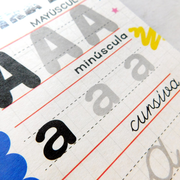 TARJETA CARTAS DIDACTICAS ABC CON FIBRON