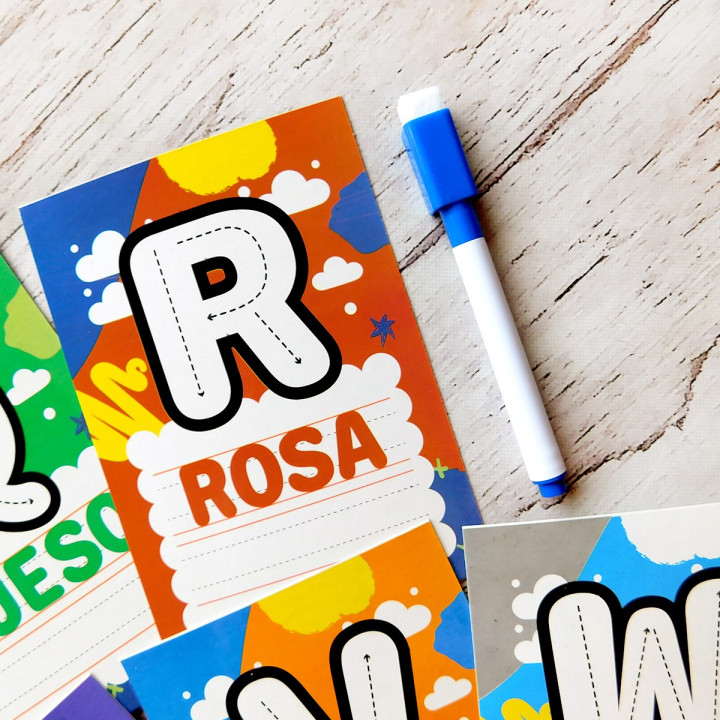TARJETA CARTAS DIDACTICAS ABC CON FIBRON
