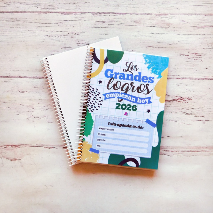 AGENDA A5 2026 SEMANAL FULL COLOR Sublimable