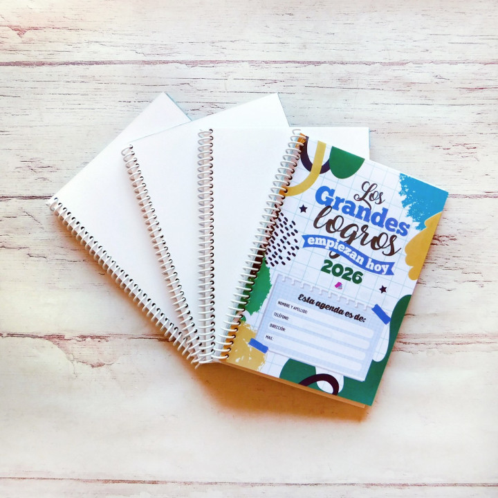 AGENDA A5 2026 SEMANAL FULL COLOR Sublimable