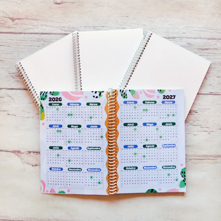 AGENDA A5 2026 SEMANAL FULL COLOR Sublimable